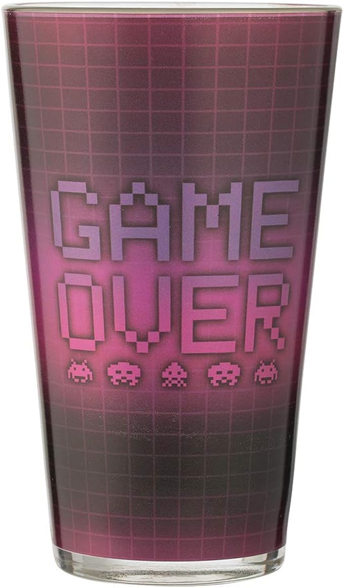 Space Invaders 2 pc. 16 oz. Laser Decal Glass Set