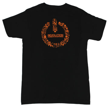 Revolution (TV Show) Mens T-Shirt  - Power is Everything On Symbol Collage
