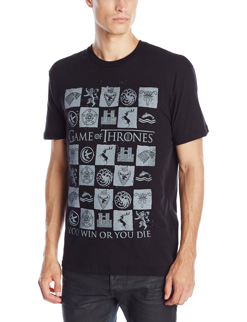 Game of Thrones Mens T-Shirt - Checkerboard Houses Logo Images
