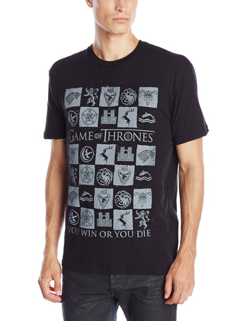 Game of Thrones Mens T-Shirt - Checkerboard Houses Logo Images
