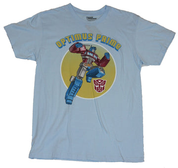 Transformers Mens T-Shirt -  Optimus Prime Rushing In Circle Image