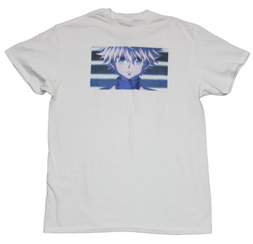 Hunter X Hunter Mens T-Shirt - Killua Blue Box Eyes Image