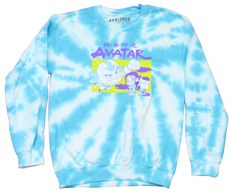 Avatar Mens Crew Sweatshirt  -  Chibi Style Aang & Gang