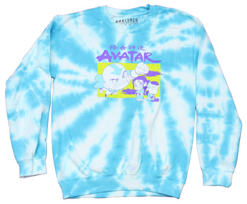 Avatar Mens Crew Sweatshirt  -  Chibi Style Aang & Gang
