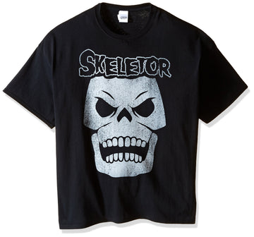Masters of The Universe Mens T-Shirt - White Skeletor Face Under Name