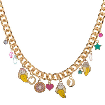 Bananya Charm Chunky Choker Necklace