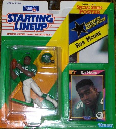 Starting Lineup Sports Super Star Collectible Figure - 1992 Edition - Superstars Poster Series - New York Jets Rob Moore