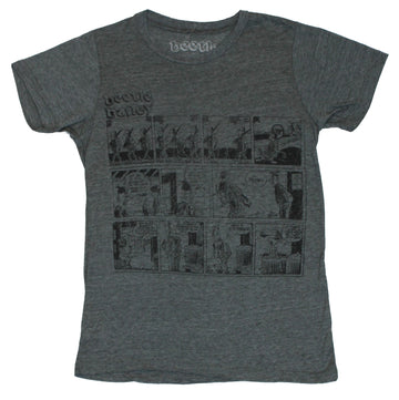 Beetle Bailey Mens T-Shirt  - Distressed Comic Strip Images on Gray