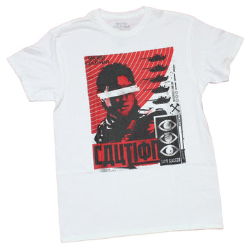 Call of Duty Cold War Mens T-Shirt - caution Eyes Out Red Collage Image
