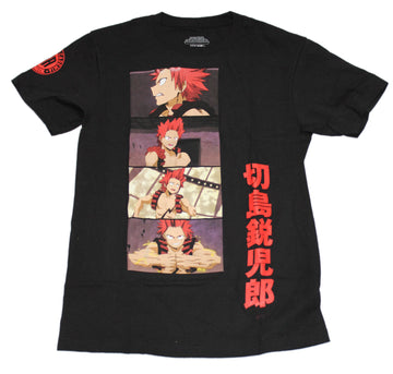 My Hero Academia Mens T-Shirt - Red Riot Action Panels