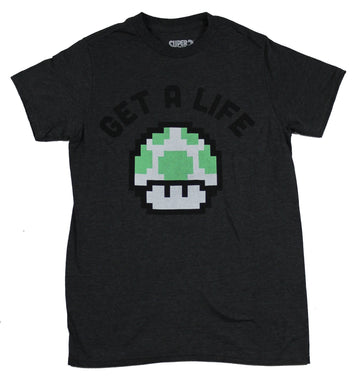 Super Mario Brothers Mens T-Shirt - Get A Life 8-Bit