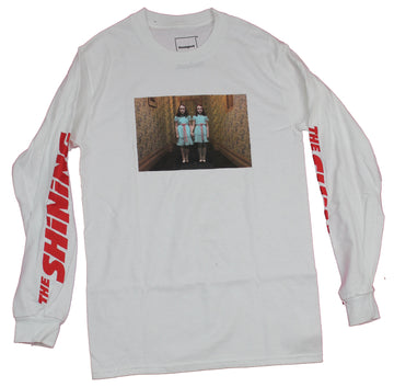 The Shining  Mens Long Sleeve T-Shirt - Twins Hallway Image Printed Sleeves