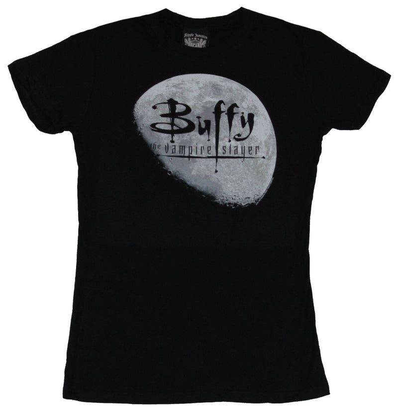Buffy the Vampire Slayer Girls Juniors T-Shirt - Moon Show Logo Image - Inmyparentsbasement.com