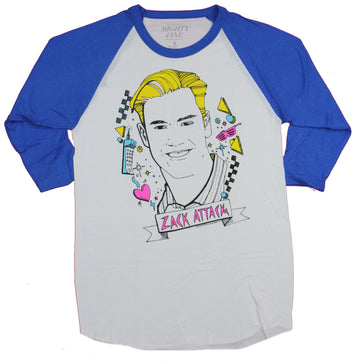 Saved By the Bell Mens Raglan T-Shirt- Dreaming Drawn Zach Morris Sketch