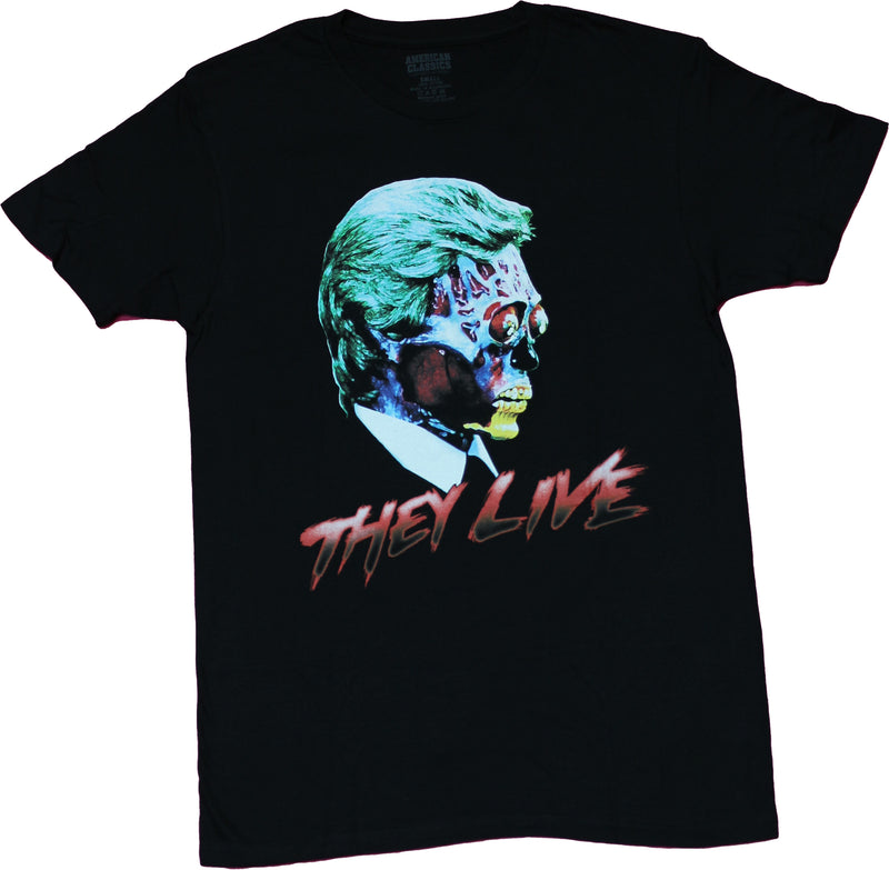 They Live Mens T-shirt - X-ray Alien Head Image