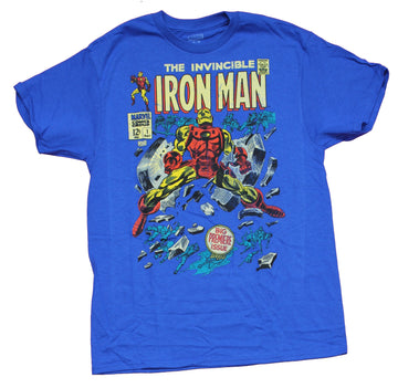 Iron Man Mens T-Shirt - Big Premiere Issue Distressed Cover Image
