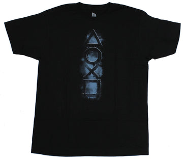 PlayStation Mens T-Shirt - Shadowy Button Symbols Image