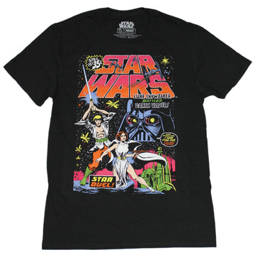 Star Wars Mens T-Shirt - Orange Logo comic Styles New Hope