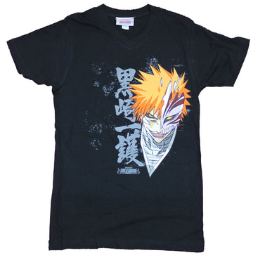 Bleach Girls Juniors Vintage T-Shirt - Kanji Next to Face Image
