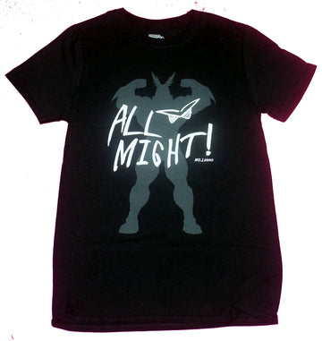 My Hero Academia Mens T-Shirt- All Might Shadow Under Script