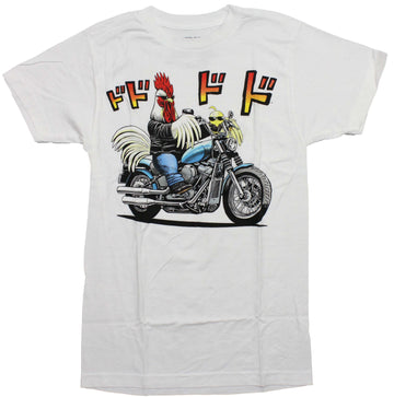 Rooster Fighter Mens T-Shirt -  Keiji Style Riding Motorcycle