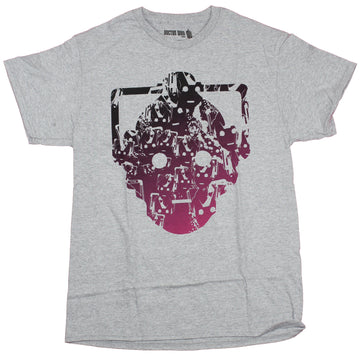 Doctor Who Mens  T-Shirt - Cyberman Faces Make a Huge Face