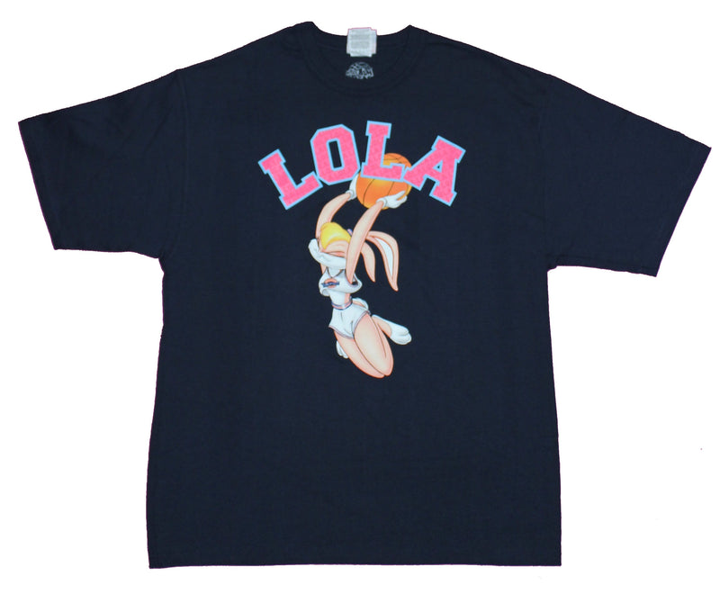 Space JAm Mens T-Shirt  - Lola Bunny Dunk Raised Print Name - Inmyparentsbasement.com