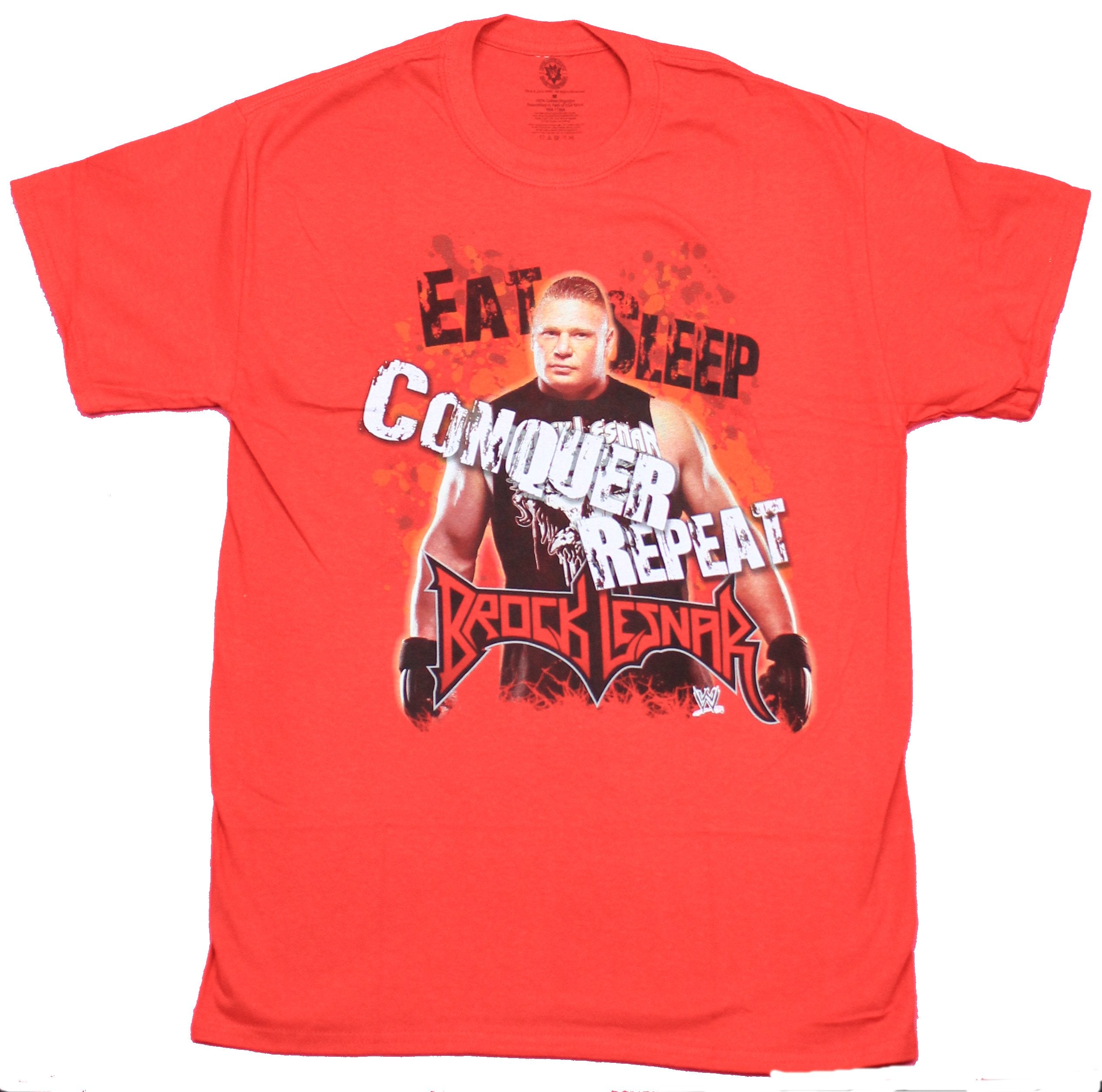 WWE Mens T-Shirt - Brock Lesnar Eat Sleep Conquer Repeat Image