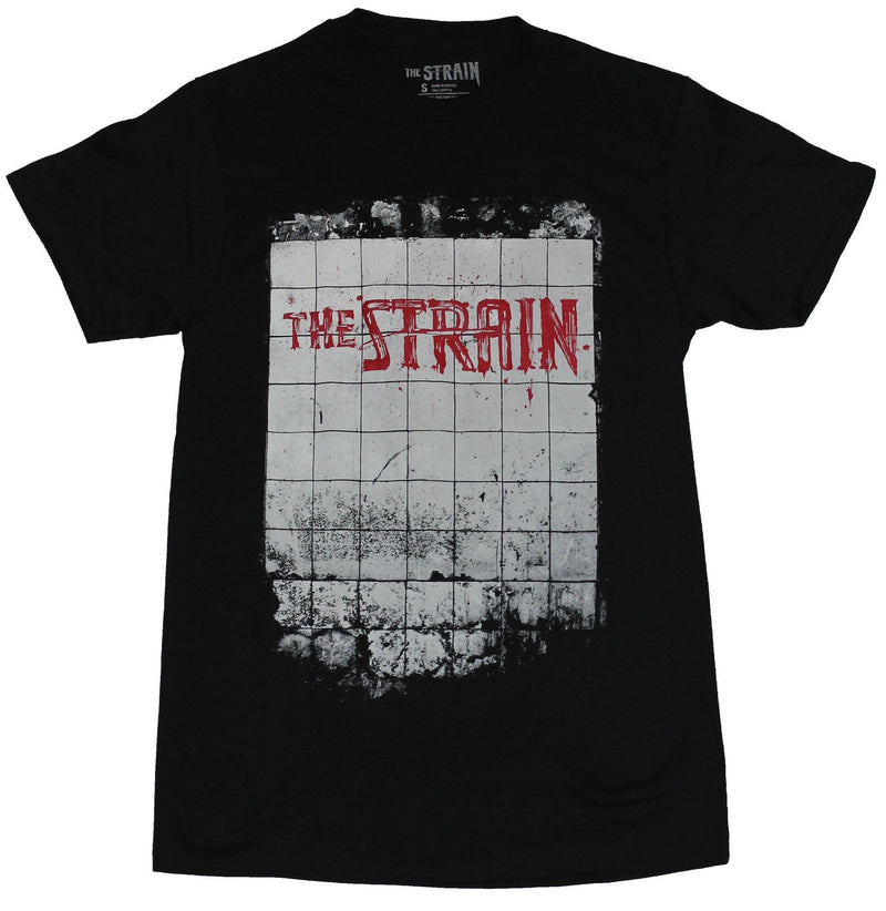 The Strain Mens T-Shirt - Bloody Bathroom Tile Logo Image - Inmyparentsbasement.com