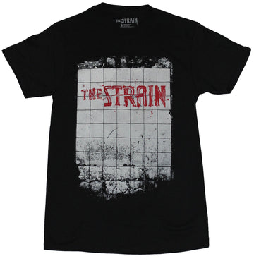 The Strain Mens T-Shirt - Bloody Bathroom Tile Logo Image