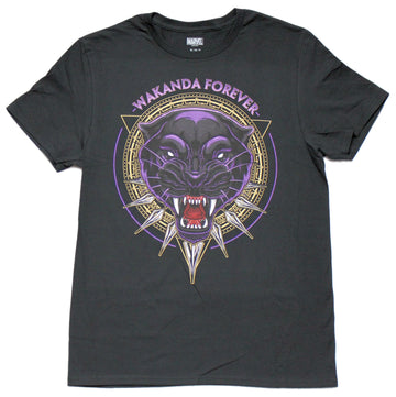 Black Panther Mens T-Shirt - Wakanda Forever Panther Design