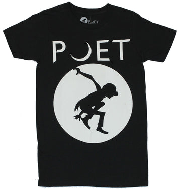 Poet Anderson Mens T-Shirt - The Dream Walker Moon Jump Silhouette Image