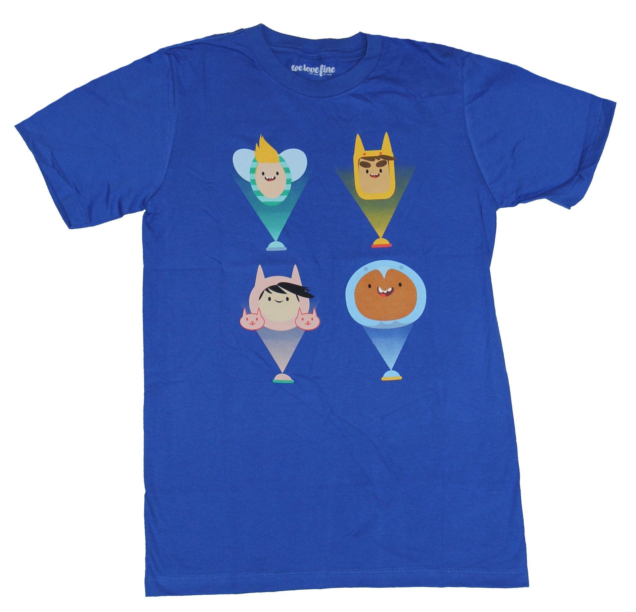 The Bravest Warriors Mens T-Shirt - 4 Character Beaming Face Image