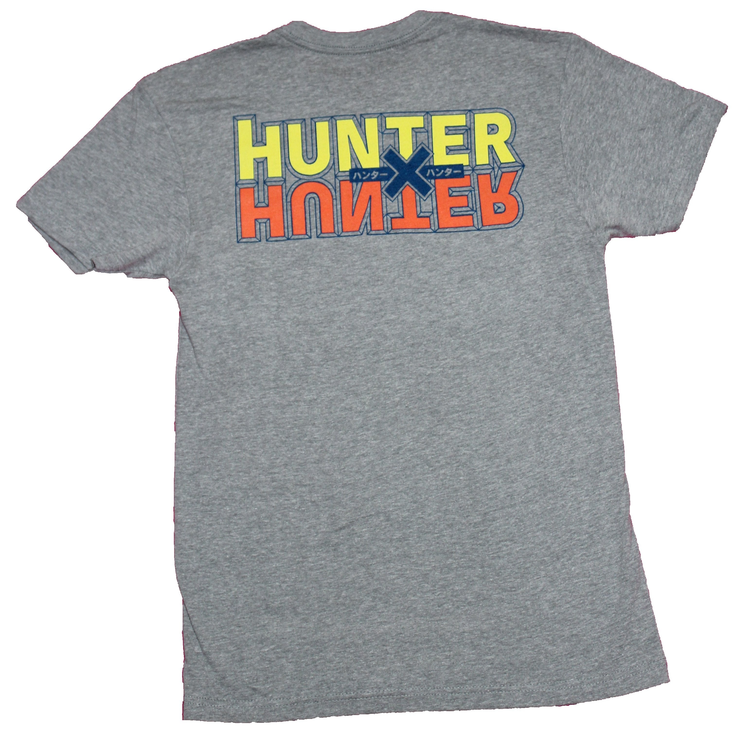 Hunter X Hunter Mens T-Shirt - Chibi Killua and Gon Chibi Style Logo Back