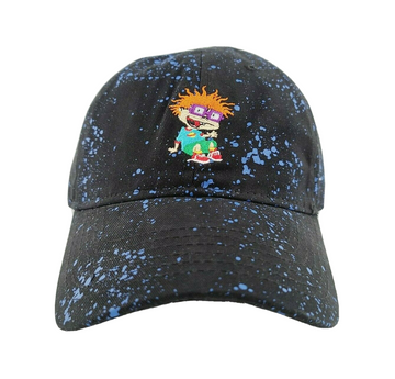 Rugrats Nickelodeon Chuckie Finster Cartoon Black Speckled Baseball Hat Dad Cap