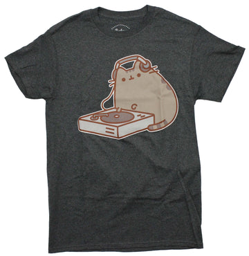 Pusheen Mens T-Shirt - Rocking Disc Jockey