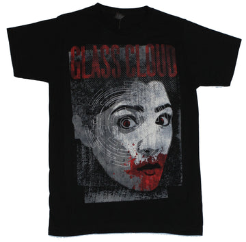 Glass Cloud Mens T-Shirt - Lined Bloody Mouth Face  Image