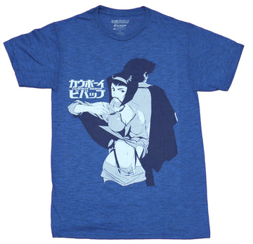 Cowboy Bebop Mens T-Shirt - Faye Valentine Sunglasses Bite Image