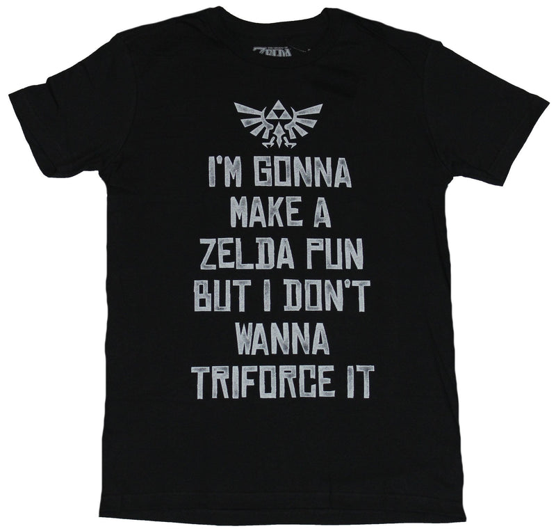 Legend of Zelda Nintendo Mens T-Shirt - Zelda Pun But Didn't Want to TRIFORCE it
