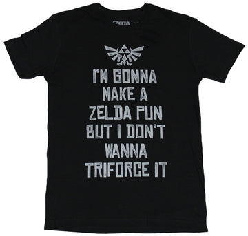 Legend of Zelda Nintendo Mens T-Shirt - Zelda Pun But Didn't Want to TRIFORCE it