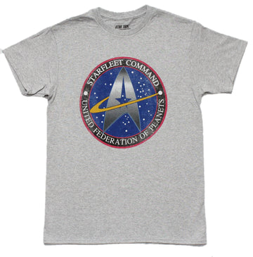 Star Trek Mens T-Shirt -Starfleet Command United Federation of Planets