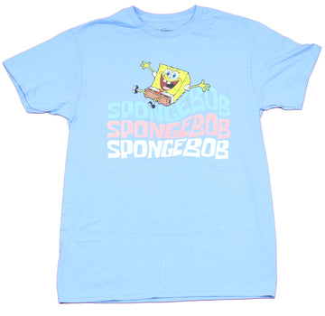 Spongebob Squarepants Mens T-Shirt - Falling Bob Over Name Drop