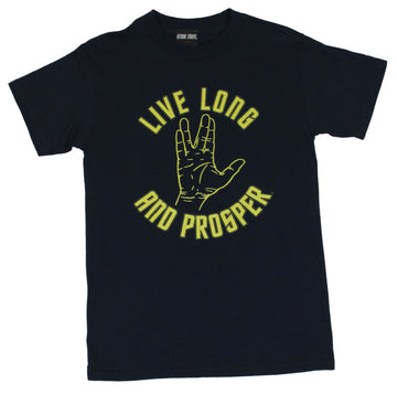 Star Trek Mens T-Shirt  - Live Long and Proper Hand Salute Image