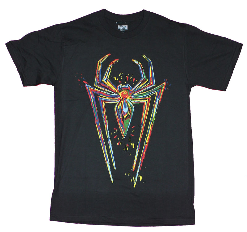 Spider-man Mens T-Shirt- Multi Colored Classic Spidey Logo Image