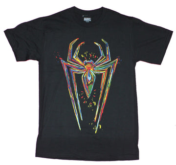 Spider-man Mens T-Shirt- Multi Colored Classic Spidey Logo Image