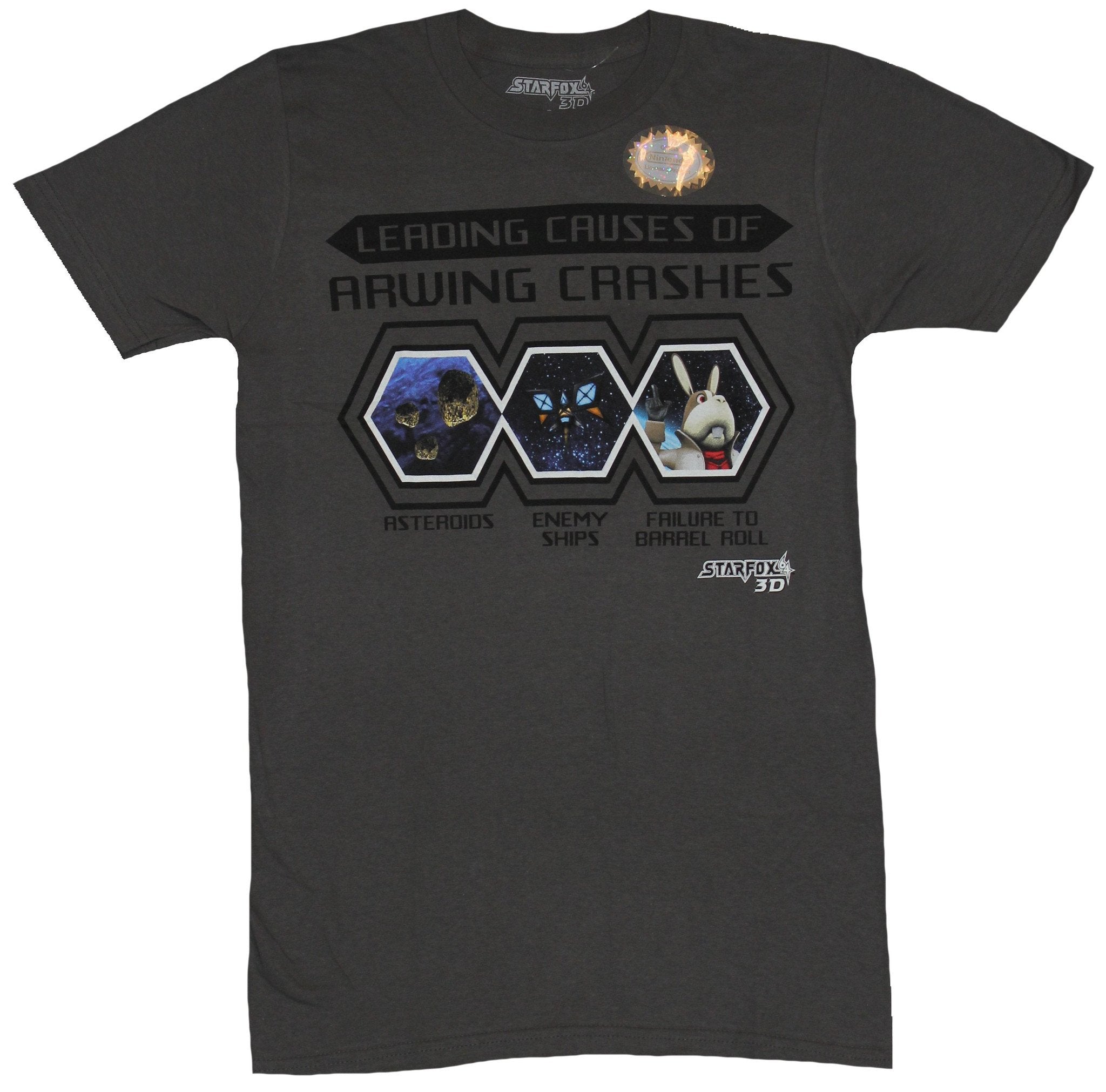 Starfox 3Ds Mens T-Shirt - Leading Causes of Aawing Crashes 3 Box Image