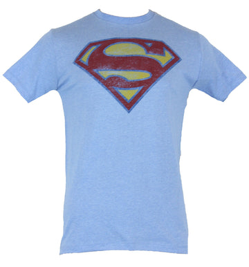 Superman (DC Comics) Mens T-Shirt - Classic Distressed Superman Logo Image