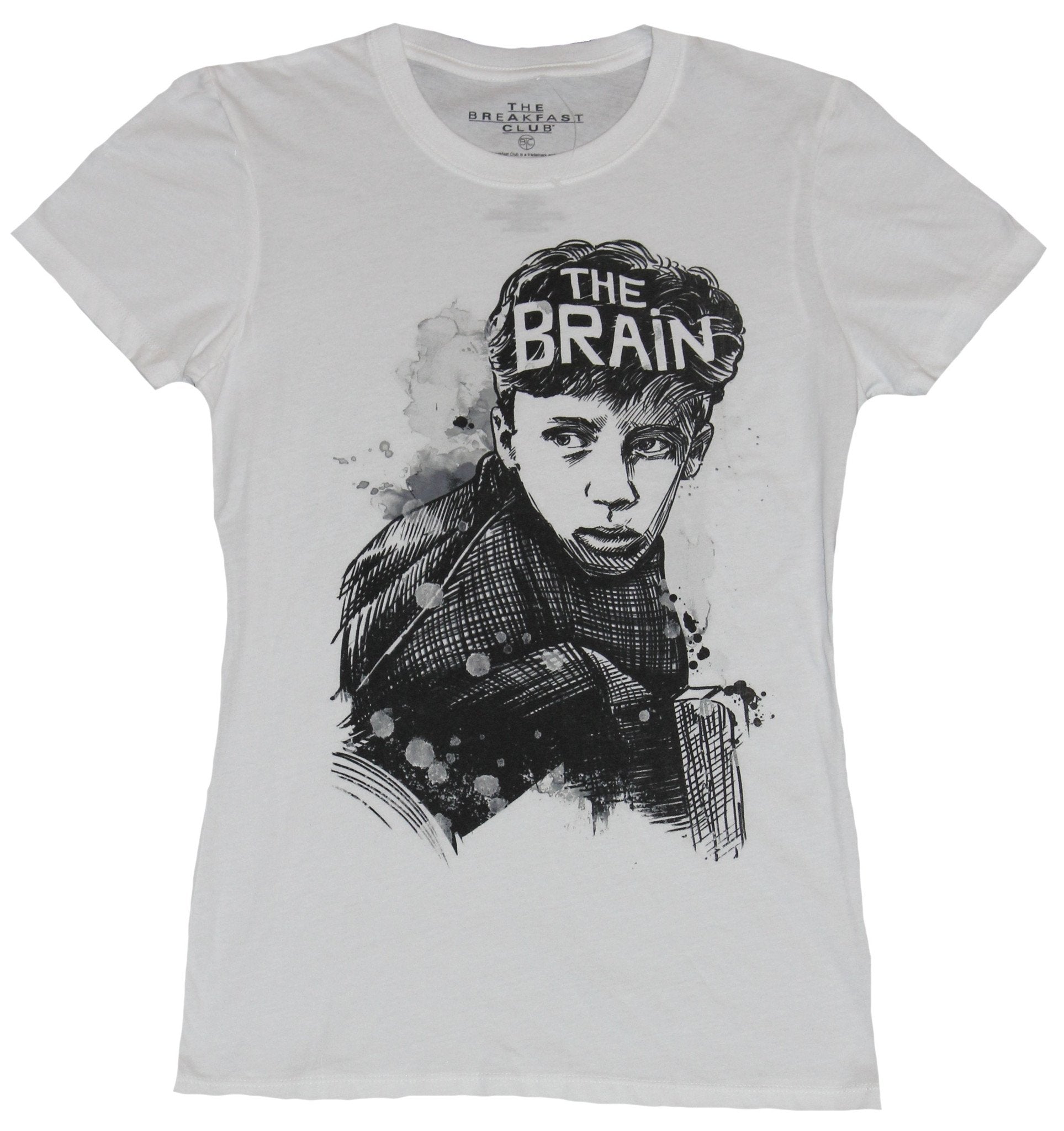The Breakfast Club Girls Juniors T-Shirt - The Brain Artistic Sketch Image