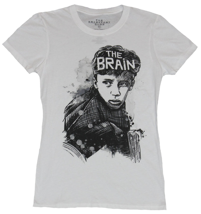 The Breakfast Club Girls Juniors T-Shirt - The Brain Artistic Sketch Image