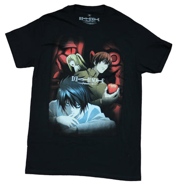 Death Note Deathnote Mens T-Shirt - Full Color Triple Group Image